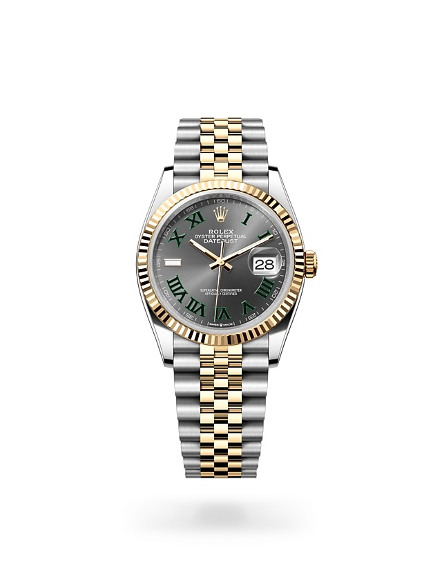 Rolex Datejust | 126233 | Datejust 36 | หน้าปัดสีเข้ม | ขอบหน้าปัดแบบร่อง | หน้าปัดสีเทาอมน้ำเงิน | Yellow Rolesor | M126233-0035 | ชาย Watch | Rolex Official Retailer - Srichai Watch