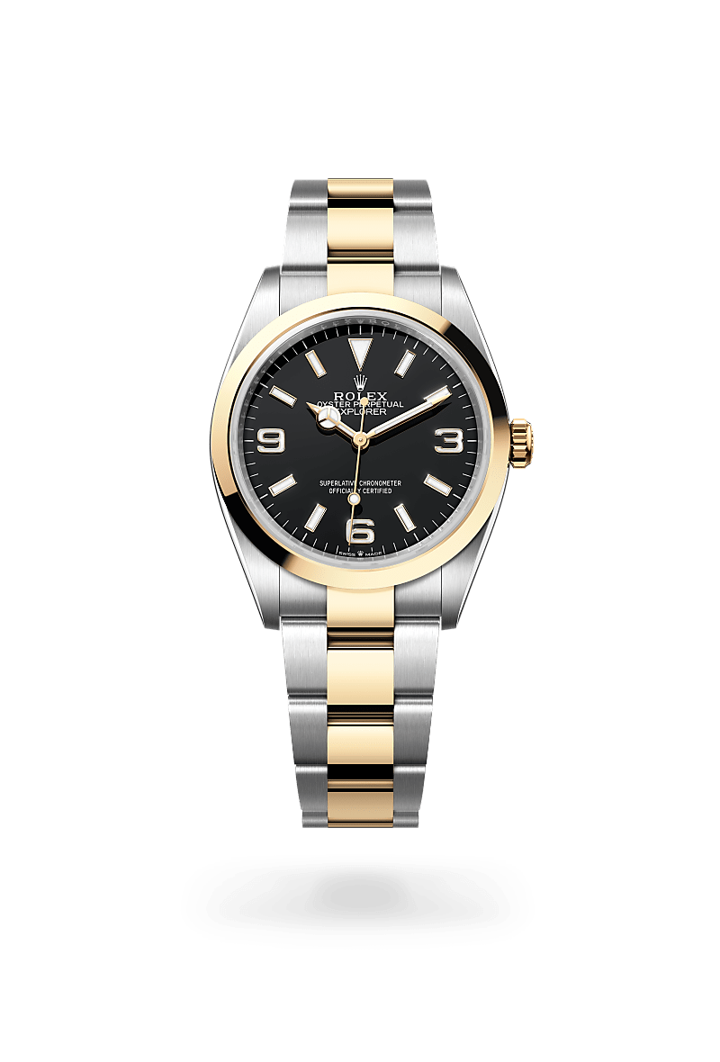 Rolex Explorer in Yellow Rolesor - combination of Oystersteel and yellow gold, M124273-0001 - Srichai Watch