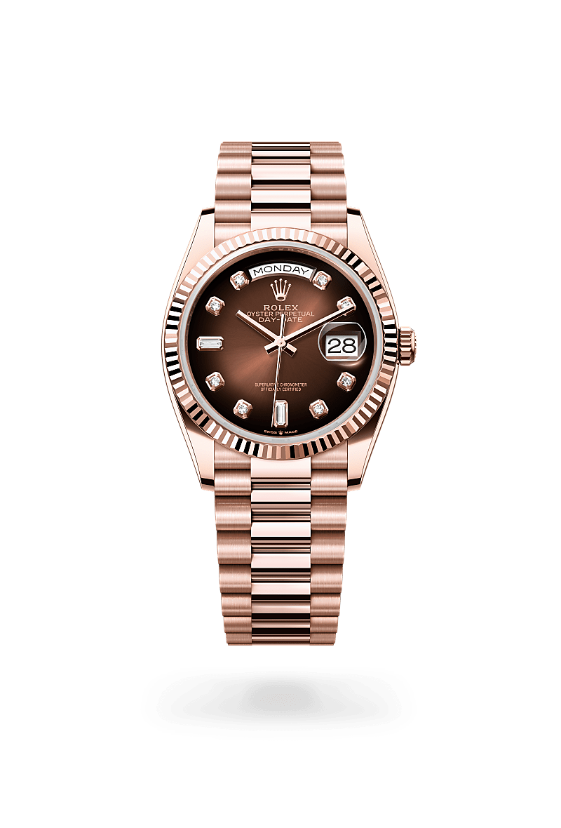 Rolex Day-Date in 18 ct Everose gold, M128235-0037 - Srichai Watch