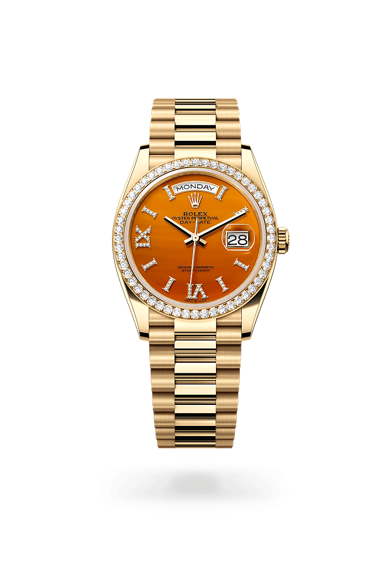 Rolex Day-Date in 18 ct yellow gold, M128348RBR-0049 - Srichai Watch