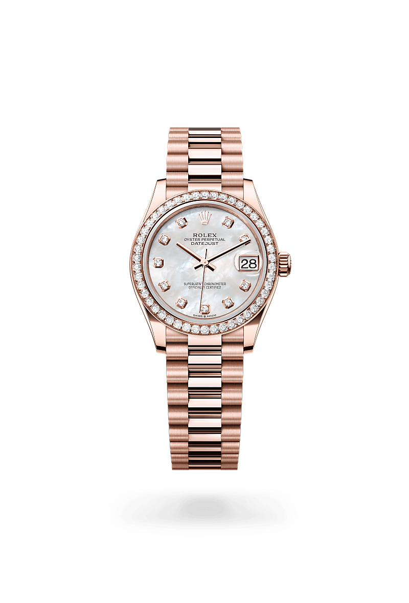 Rolex Datejust in 18 ct Everose gold, M278285RBR-0005 - Srichai Watch