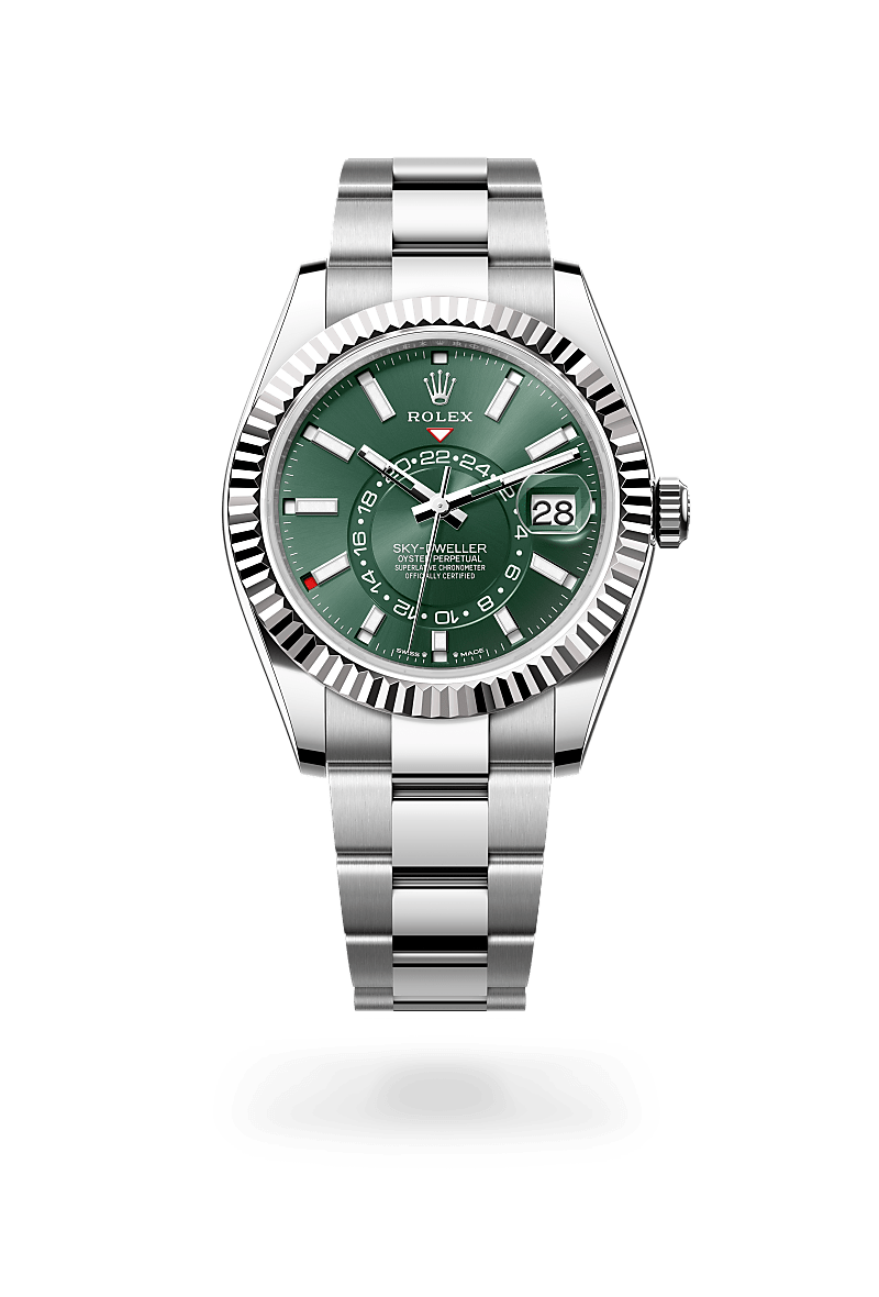 Rolex Sky-Dweller in White Rolesor - combination of Oystersteel and white gold, M336934-0001 - Srichai Watch