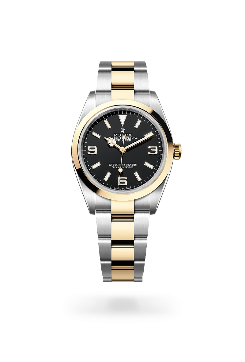 Rolex Explorer in Yellow Rolesor - combination of Oystersteel and yellow gold, M124273-0001 - Srichai Watch