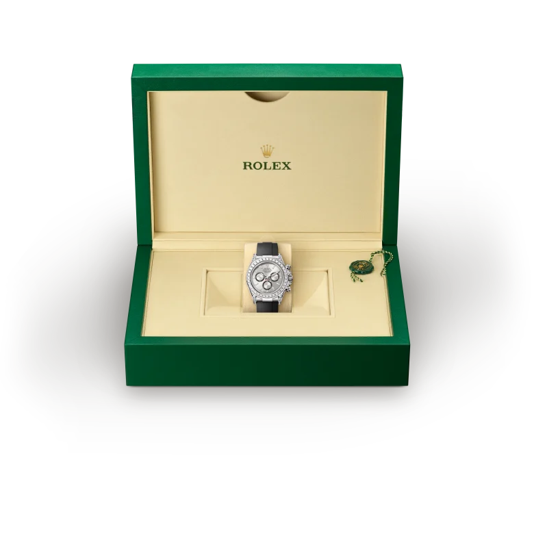 Rolex Cosmograph Daytona in 18 ct white gold with lugs set with diamonds, M126539TBR-0002 - Srichai Watch