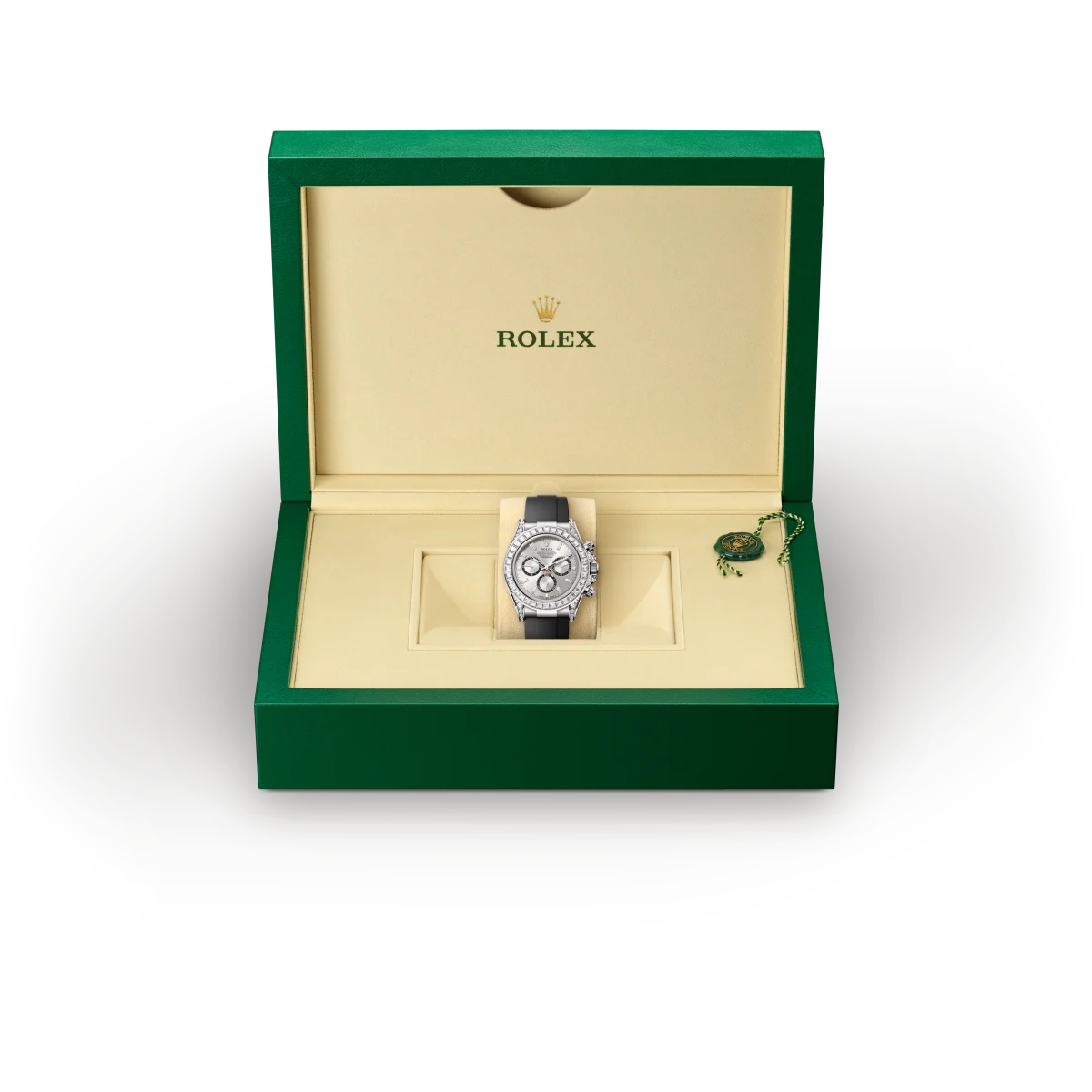 Rolex Cosmograph Daytona in 18 ct white gold with lugs set with diamonds, M126539TBR-0002 - Srichai Watch