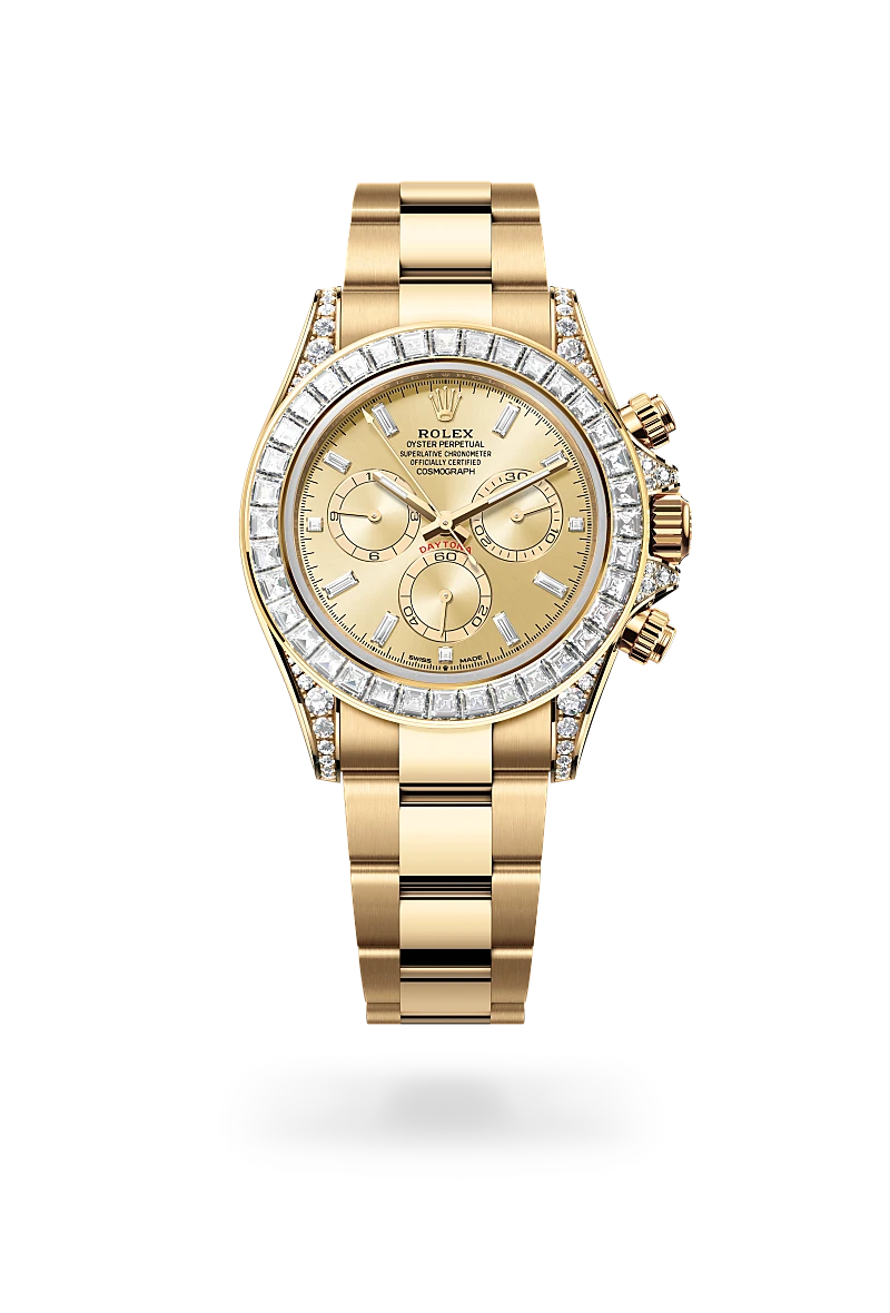 Rolex Cosmograph Daytona in 18 ct yellow gold with lugs set with diamonds, M126598TBR-0001 - Srichai Watch