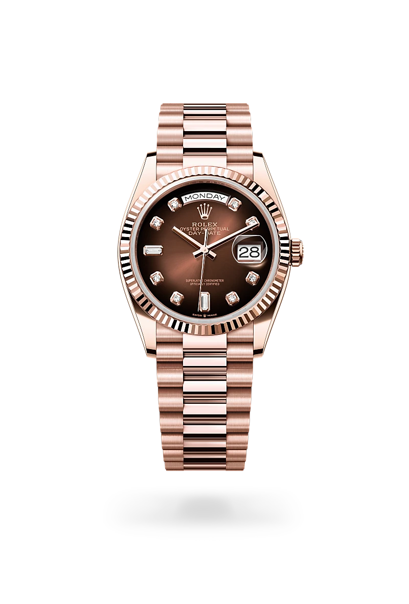 Rolex Day-Date in 18 ct Everose gold, M128235-0037 - Srichai Watch