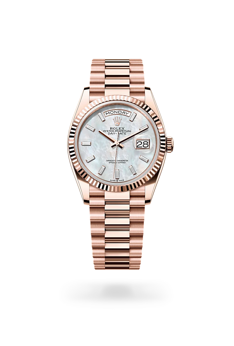 Rolex Day-Date in 18 ct Everose gold, M128235-0078 - Srichai Watch