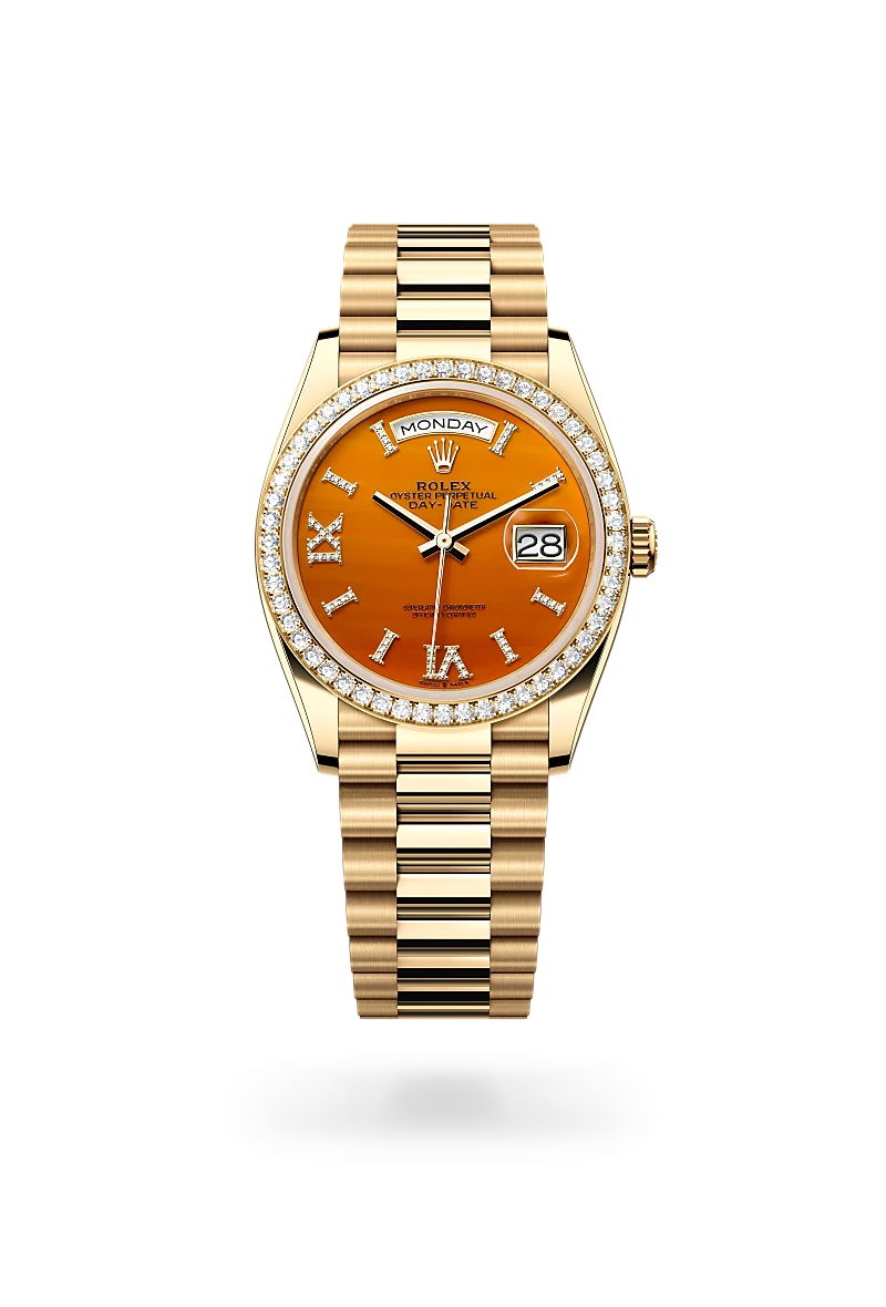 Rolex Day-Date in 18 ct yellow gold, M128348RBR-0049 - Srichai Watch