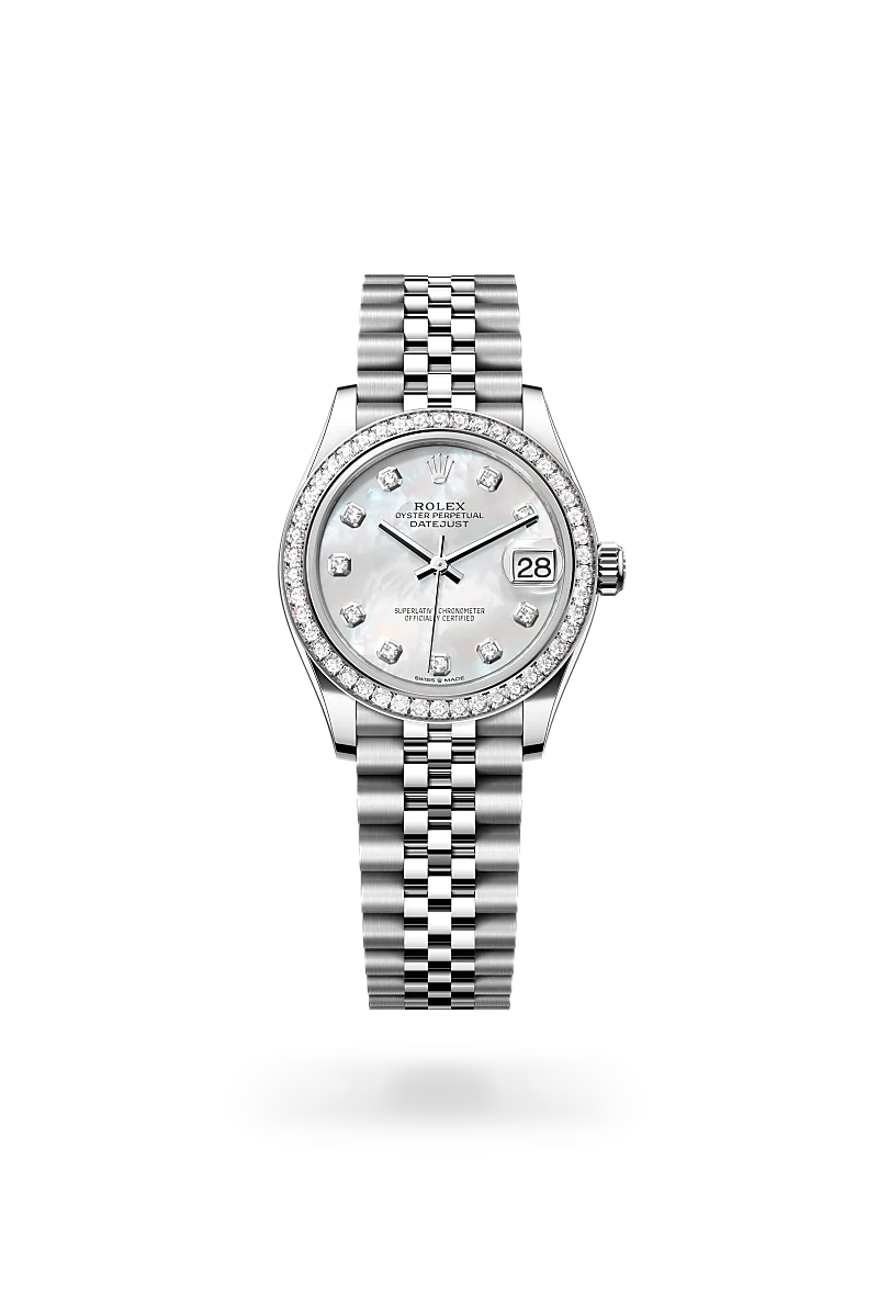 Rolex Datejust in White Rolesor - การผสมผสานระหว่าง Oystersteel และทองคำขาว, M278384RBR-0008 - Srichai Watch