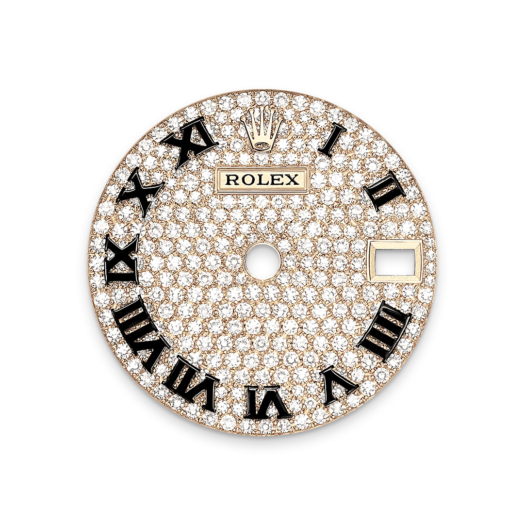 Rolex Lady-Datejust in ทองคำ 18 กะรัต พร้อมตัวเรือนด้านข้างและสลักตะขอประดับเพชร, M279458RBR-0001 - Srichai Watch